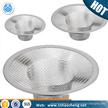 stainless steel ground floor sink wire mesh filter drain strainer